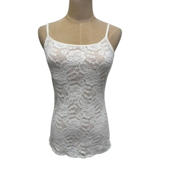 "EXPRESS" Best Loved Bra Cami-SZ M Lace & Roses Nude Under lining Y2K Fairy Core - Picture 2 of 7